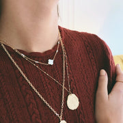 collier plaqué or alexine trèfle nacré